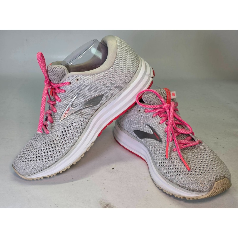 Brooks Revel 2 Women's Sneakers Size 9.5 Medium Gray Pink Running Walking Shoes - Picture 11 of 16